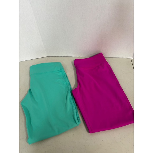 90 Degree By Reflex Pants - 90 Degree by Reflex Womens XL Leggings‎ Set of 2 Teal Magenta High Rise Athletic